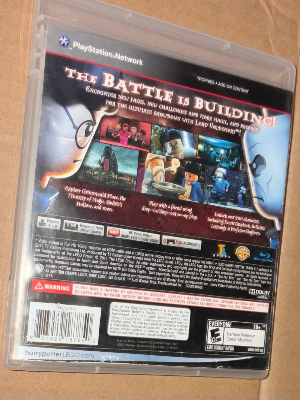 Lego PS3 Game Case with Black, Blue and Red Artwork